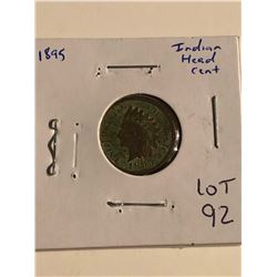 1895 Indian Head Penny Nice Early US Cent Coin