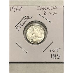 1962 Canadian Silver Dime Nice Early Silver Coin