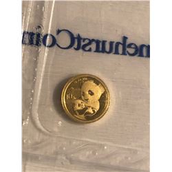 Rare 2019 China Gold Panda 1 Gram Gold Coin