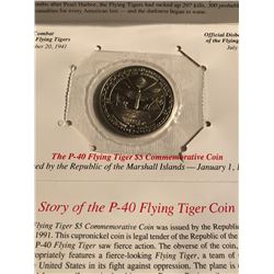 5 Dollar Commemorative FLYING TIGER the P 40