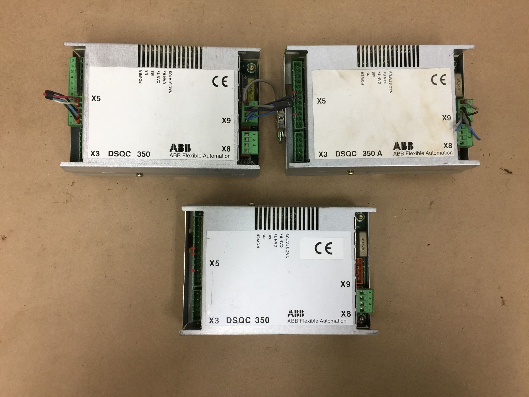 (3) ABB DSQC 350A Remote I/O Gateway Units