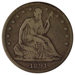 1891 Seated Liberty Half Dollar Coin