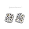 Image 2 : 14KT White Gold 10.01ctw Multi Color Sapphire and Diamond Earrings