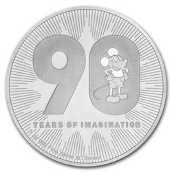 2018 $2 Disney Mickeys 90th Anniversary Niue Silver Coin