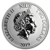 Image 2 : 2019 $2 Lunar Year of the Pig Niue Silver Coin