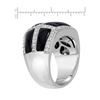 Image 2 : 18KT White Gold 4.41ctw Onyx and Diamond Ring