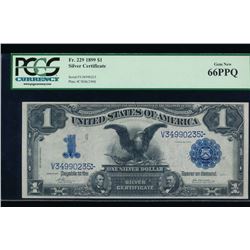 1899 $1 Black Eagle Silver Certificate PCGS 66PPQ