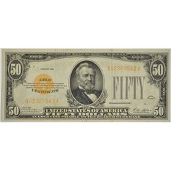 1928 $50 Gold Certificate