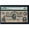 Image 1 : 1864 $100 Confederate States of America Note PMG 63EPQ