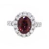 Image 1 : 18KT White Gold 3.27ct GIA Cert Color Changing Garnet and Diamond Ring