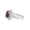 Image 2 : 18KT White Gold 3.27ct GIA Cert Color Changing Garnet and Diamond Ring