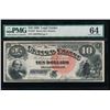 Image 1 : 1880 $10 Jackass Legal Tender Note PMG 64