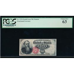 50 Cent Fourth Issue Fractional Note PCGS 63