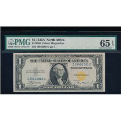 1935A $1 North Africa Silver Certificate PMG 65EPQ