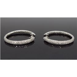 14KT White Gold 0.75ctw Diamond Earrings