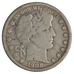 1908-O Barber Half Dollar Coin
