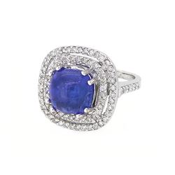 14KT White Gold 6.69ct Tanzanite and Diamond Ring