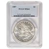 Image 1 : 1887 $1 Morgan Silver Dollar Coin PCGS MS64