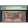 Image 1 : 1864 $10 Confederate States of America Note PCGS 58PPQ