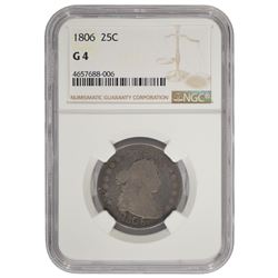 1806 Draped Bust Quarter Coin NGC G4