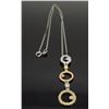 Image 3 : 14KT Tri Color Gold 0.25ctw Diamond Pendant with Chain