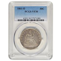 1861-O Seated Liberty Half Dollar PCGS VF30