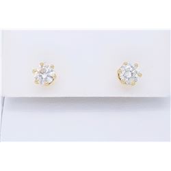 14KT Yellow Gold 1.00ctw Diamond Earrings