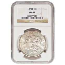 1898-S $1 Morgan Silver Dollar Coin NGC MS63