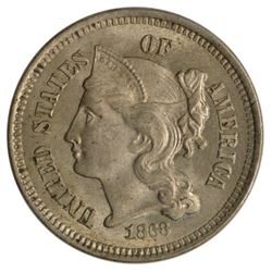 1868 Three Cent Nickel Coin