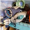 Image 2 : TOTE AND LARGE LOT OF CAMP ITEMS, TENTS, COT, SLEEPING BAG, ETC