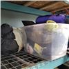 Image 3 : TOTE AND LARGE LOT OF CAMP ITEMS, TENTS, COT, SLEEPING BAG, ETC