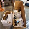 Image 1 : BOX OF ESTATE GOODS, TWIN MATTRESS COVER, VACUUM SEALER, CUTLERY AND MORE