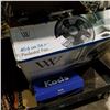 Image 1 : WEATHER WORKS PEDESTAL FAN IN BOX AND 2 PAIRS OF DUMBELLS