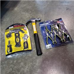 MASTERCRAFT PLIER SET AND HOME HANDYMAN STUBBY TOOL SET