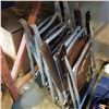 Image 1 : 4 WOOD AND ALUMINUM FOLDING LAWN CHAIRS