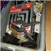 Image 2 : TOTE OF NEW TOOLS AND HARDWARE