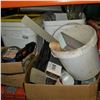 Image 2 : TOTE AND 2 PAILS OF SHOP HARDWARE AND SOLDERING GUN