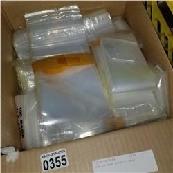 BOX OF NEW PLASTIC BAGS