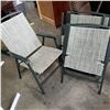 Image 1 : SET OF 4 GREEN METAL PATIO CHAIRS