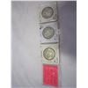 Image 1 : 3 CANADIAN SILVER 50 CENT COINS - 1960 TO 1962 .800 SILVER