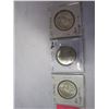 Image 2 : 3 CANADIAN SILVER 50 CENT COINS - 1960 TO 1962 .800 SILVER