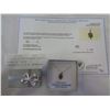 Image 1 : STERLING SILVER DIAMOND "LEAF" PENDANT W/ CHAIN - 5 DIAMONDS/0.07CTS W/ APPRAISAL $400