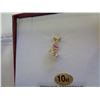 Image 3 : 10KT YELLOW GOLD CZ FLORAL PENDANT W/ APPRAISAL $450