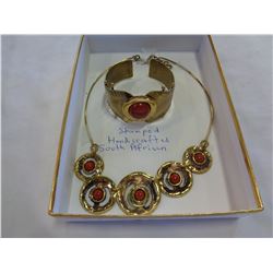 HAND CRAFTED SOUTH AFRICAN NECKLACE AND BRACELET SET