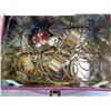 Image 3 : 2 CHRISTMAS TINS OF GOLDTONE JEWELLERY, WATCHES, CUFF LINKS, ETC