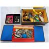 Image 1 : BOX OF GLASS PENDANTS AND 3 BOXES OF VARIOUS JEWELLERY