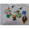 Image 2 : BOX OF GLASS PENDANTS AND 3 BOXES OF VARIOUS JEWELLERY