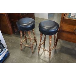 2 VINTAGE SWIVEL BAR STOOLS