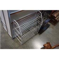 WHITE WIRE SHOE RACK