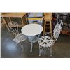 Image 1 : WHITE PAINTED 3 PIECE METAL BISTRO SET